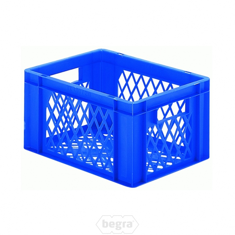 Transportkrat Euronorm plastic bak, krat TK2 400x300x210 blauw