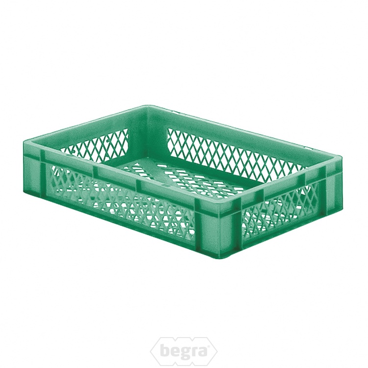 Transportkrat Euronorm plastic bak, krat TK2 600x400x120 groen