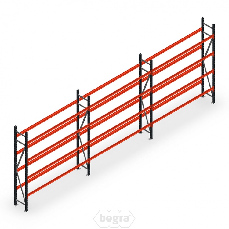 Voordeelrij bandenstelling grootvak AR 2250x6240x400mm (hxbxd) 3 secties 4 niveaus antraciet