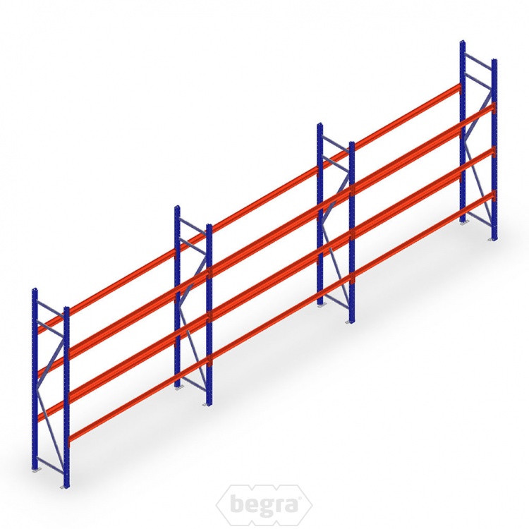 Voordeelrij bandenstelling grootvak AR 2250x6240x500mm (hxbxd) 3 secties 3 niveaus blauw