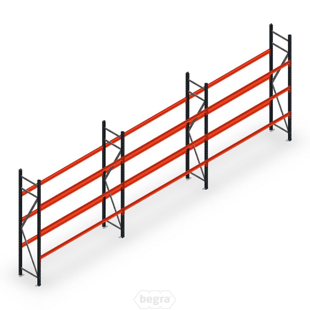 Voordeelrij bandenstelling grootvak AR 2250x6240x500mm (hxbxd) 3 secties 3 niveaus blauw