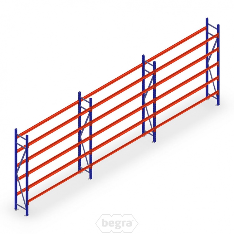Voordeelrij bandenstelling grootvak AR 3000x6240x400mm (hxbxd) 3 secties 5 niveaus blauw