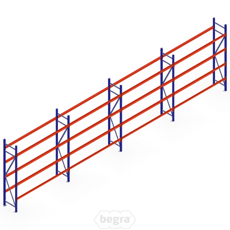Voordeelrij bandenstelling grootvak AR 3000x6700x500mm (hxbxd) 4 secties 4 niveaus blauw