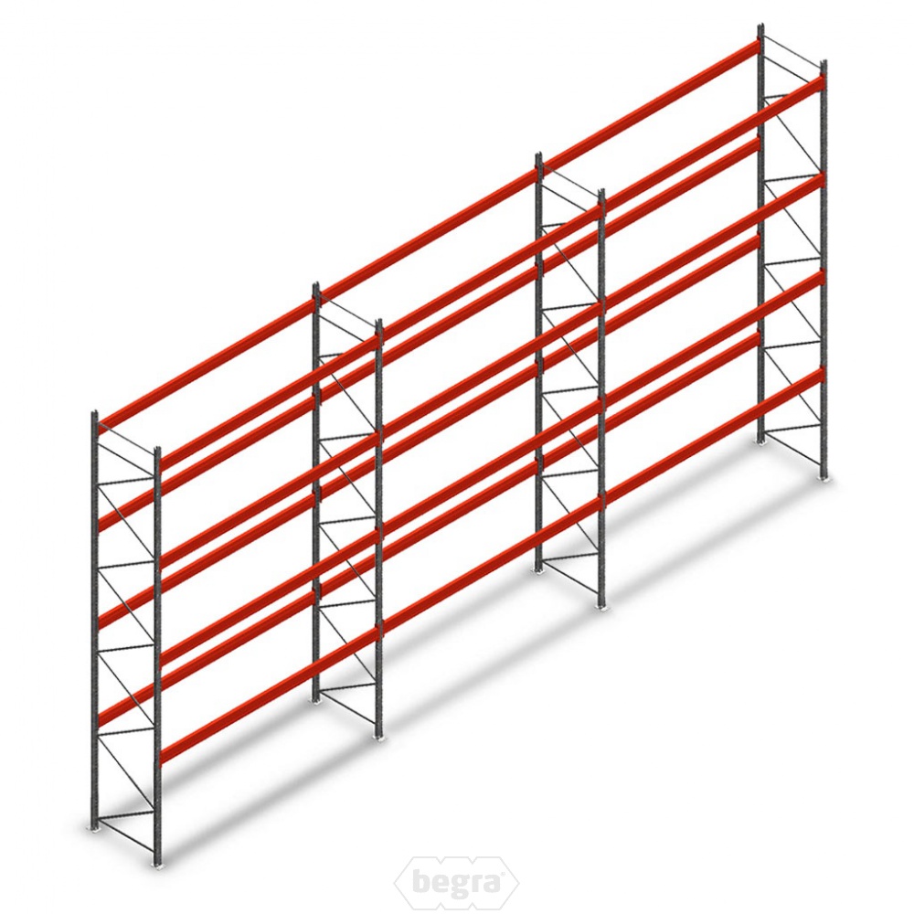 Voordeelrij gebruikte AR T1 palletstelling 5500x11120x1100mmmm (hxbxd) - 3 secties 4 niveaus