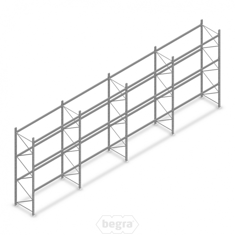 Voordeelrij gebruikte Dexion palletstelling 4150x11200x800, 3 niveaus