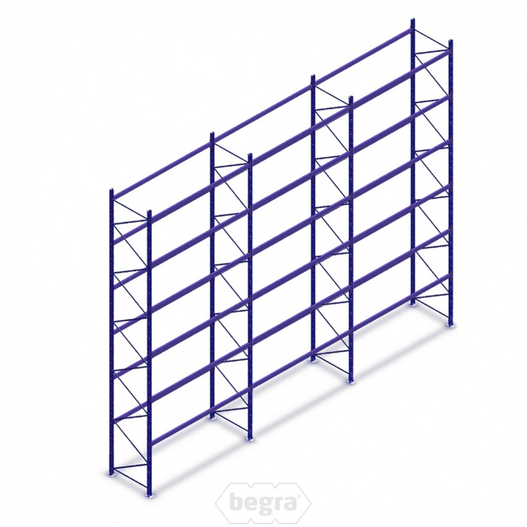 Voordeelrij gebruikte Hovuma palletstelling 7130x8440x1070mm (hxbxd) 3 secties 6 niveaus