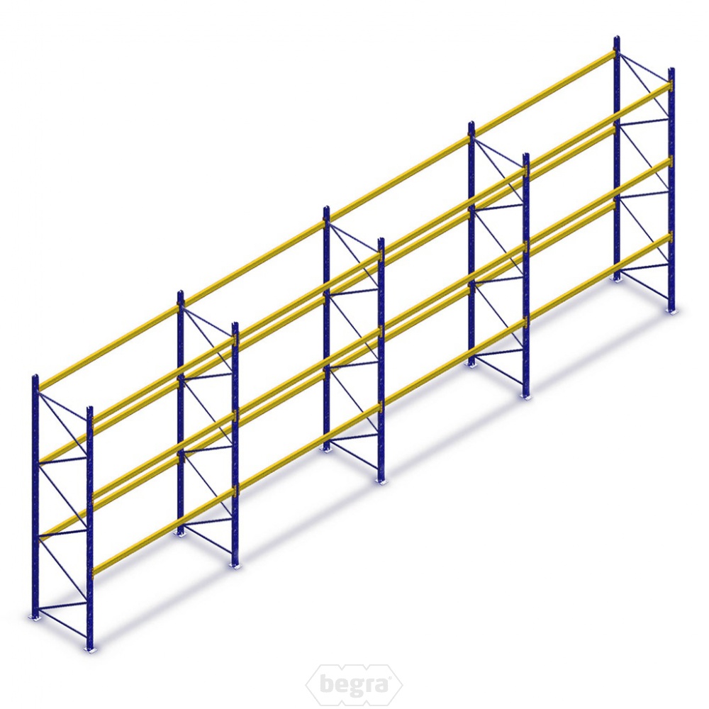 Voordeelrij gebruikte JH Esmena palletstelling 4100x10900x1100mm (hxbxd) - 4 secties 3 niveaus