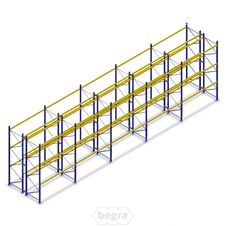 Voordeelrij gebruikte JH Esmena palletstelling 4100x14625x2400 - 5 secties 3 niveaus