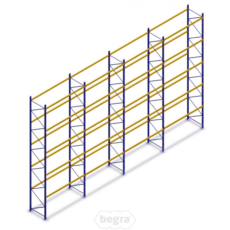 Voordeelrij gebruikte Standard palletstelling 7010x11300x900mmmm (hxbxd) - 4 secties 5 niveaus