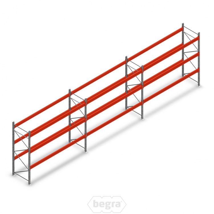 Voordeelrij gebruikte Vogelsang palletstelling 3000x11080x1100 mm (hxbxd) - 3 secties 3 niveaus