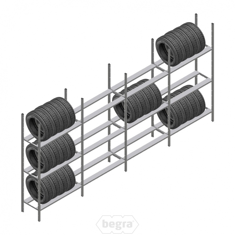 Voordeelrij bandenstelling Medium Duty 2000x4000x600 4 secties 3 niveaus
