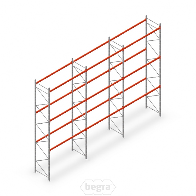 Palletstelling AR T2 voordeelrij 6000x8420x1100, M15051/2700 - 3 niveaus