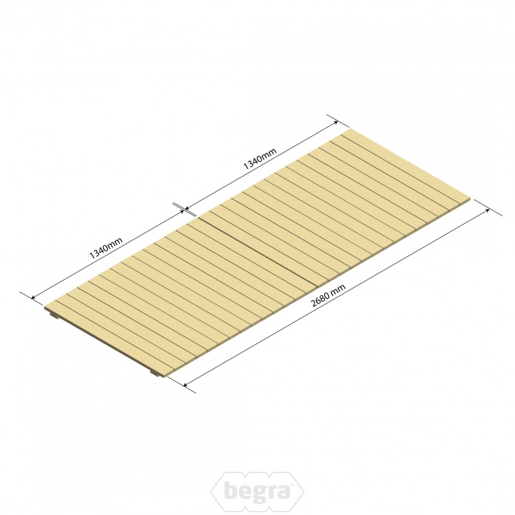 Vurenhouten Vlonder Gesloten niveau 2700mm