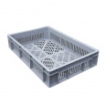 Aanbieding 80x gebruikte kunststof bakken, plastic kratten 600x400x120 grijs