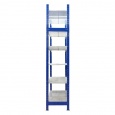 Aanbouwsectie gebruikte Bosal legbordstelling Blauw/verzinkt 2300x1020x500 Gebruikt