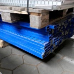 Aanbouwsectie gebruikte Bosal legbordstelling Blauw/verzinkt 2300x1020x500 Gebruikt