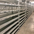 Aanbouwsectie gebruikte Dexion legbordstelling 2500x1280x400 8 niveaus