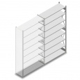 Aanbouwsectie gebruikte Dexion legbordstelling 2500x1280x400 8 niveaus