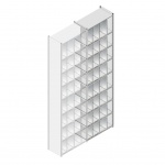 Aanbouwsectie gebruikte Dexion legbordstelling 3500x1000x500 9 niveaus 