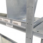 Aanbouwsectie gebruikte Dexion legbordstelling 3500x1000x500 9 niveaus 