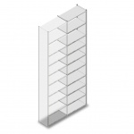 Aanbouwsectie gebruikte Dexion legbordstelling 3500x1000x600 10 niveaus