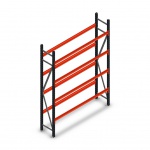 Bandenstelling grootvak AR 2250x1610x400mm (hxbxd) 4 niveaus antraciet beginsectie