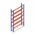 Bandenstelling grootvak AR 3000x1610x400mm (hxbxd) 5 niveaus blauw beginsectie