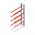 Bandenstelling grootvak AR 3000x1610x500mm (hxbxd) 4 niveaus antraciet aanbouwsectie