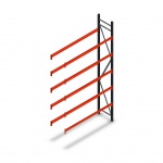 Bandenstelling grootvak AR 3000x1610x500mm (hxbxd) 5 niveaus antraciet aanbouwsectie