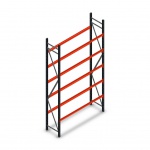 Bandenstelling grootvak AR 3000x1610x500mm (hxbxd) 5 niveaus antraciet beginsectie