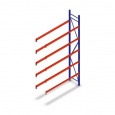 Bandenstelling grootvak AR 3000x1610x500mm (hxbxd) 5 niveaus blauw aanbouwsectie