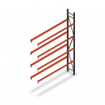 Bandenstelling grootvak AR 3000x2010x400mm (hxbxd) 4 niveaus antraciet aanbouwsectie