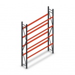 Bandenstelling grootvak AR 3000x2010x400mm (hxbxd) 4 niveaus antraciet beginsectie