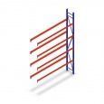 Bandenstelling grootvak AR 3000x2010x400mm (hxbxd) 4 niveaus blauw aanbouwsectie