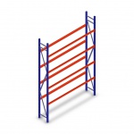 Bandenstelling grootvak AR 3000x2010x400mm (hxbxd) 4 niveaus blauw beginsectie