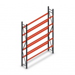 Bandenstelling grootvak AR 3000x2010x400mm (hxbxd) 5 niveaus antraciet beginsectie