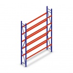 Bandenstelling grootvak AR 3000x2010x400mm (hxbxd) 5 niveaus blauw beginsectie