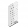 Beginsectie gebruikte Dexion legbordstelling 3500x1000x600 10 niveaus