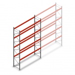 Gebruikte AR T1 palletstelling 5500x3600x1100mmmm (hxbxd) - 4 niveaus beginsectie