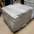 Voordeelrij deels gebruikte MD legbordstelling verzinkt 3000x7800x400mm (hxbxd) 6 secties 8 niveaus
