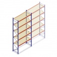 Gebruikte JH Esmena palletstelling 6500x2700x900mm (hxbxd) 5 niveaus beginsectie