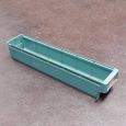 Gebruikte kunststof magazijnstellingbak, stapelbak 600x115x100 groen