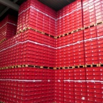 Gebruikte kunststof stapelbak, transportkrat 600x400x232mm (lxbxh) rood