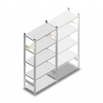 Gebruikte legbordstelling HD 2000x1000x500mm (hxbxd) 5 niveaus beginsectie