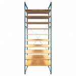 Gebruikte legbordstelling Lundia 2885x1000x500mm (hxbxd) 10 niveaus aanbouwsectie