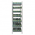 Gebruikte legbordstelling Medium Duty met bakken 2000x550x600mm (hxbxd) 7 niveaus aanbouwsectie