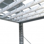 Gebruikte legbordstelling Meta 3000x1300x600mm (hxbxd) 8 niveaus aanbouwsectie