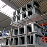 Gebruikte legbordstelling Meta 3000x1300x600mm (hxbxd) 8 niveaus aanbouwsectie