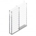 Gebruikte Link51 Euro legbordstelling 3600x1250x400mm (hxbxd) 12 niveaus beginsectie