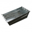 Gebruikte metalen magazijnbak, grijpbak, legbord, verzinkt, 475x305x180